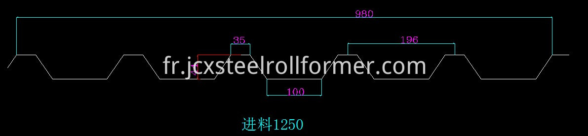 980 roof profile drawing